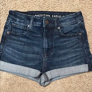 American Eagle Outfitters Dark Blue Jean Shorts size 0